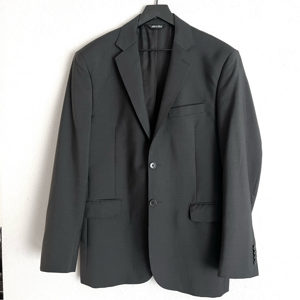 Yves Saint Laurent Men’s Wool Blazer Suit Jacket Size 42 R Made In Italy Black